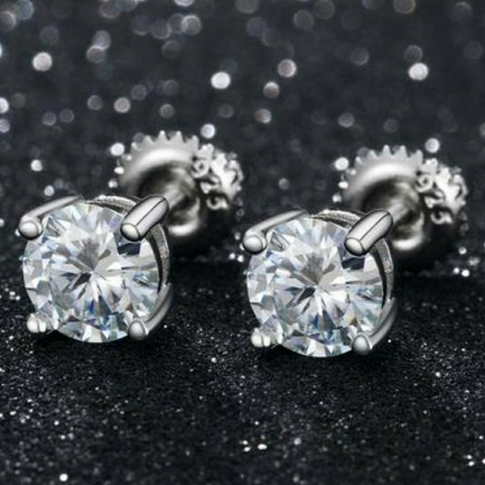 Certified 2ct t.w. Moissanite Diamond Round